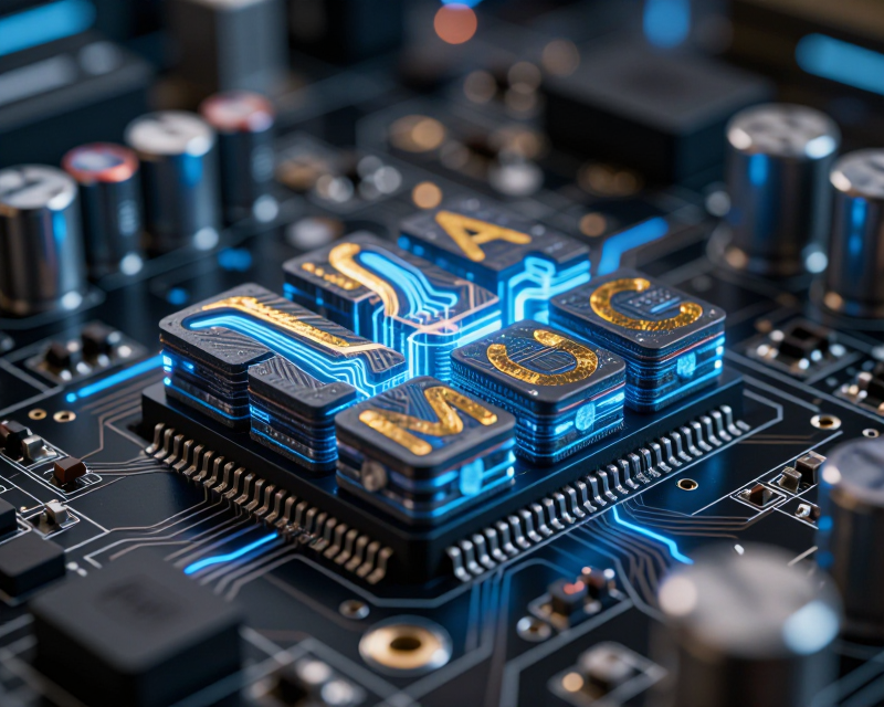 Futuristic AI Semiconductor Components