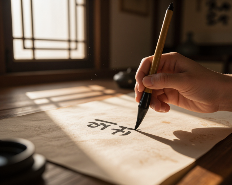Elegant Hangeul Calligraphy