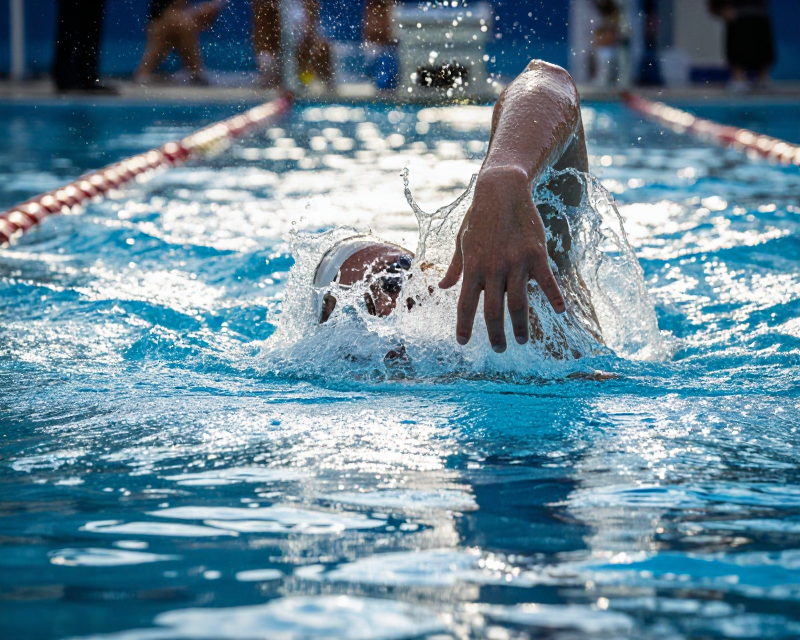 Swimming Competition Atmosphere