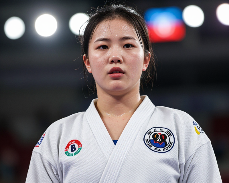South Korean athlete celebrating victory