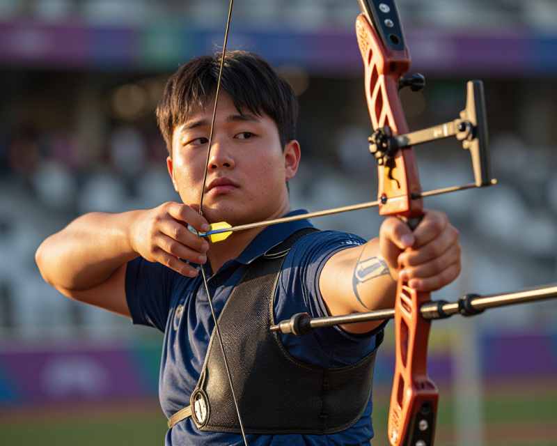 South Korean Archer Victory Moment