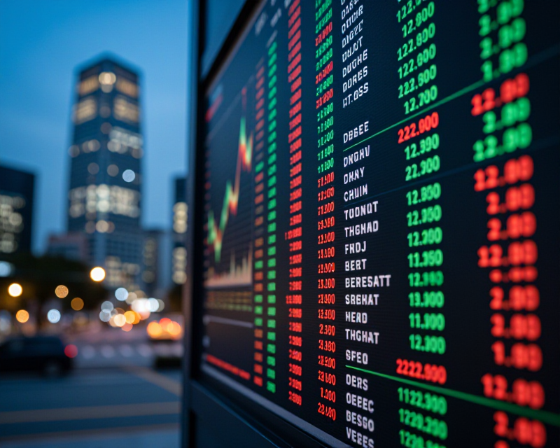 Financial Market Display in Seoul