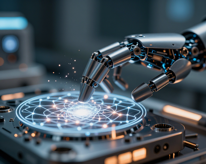 Futuristic AI and Robotics Concept