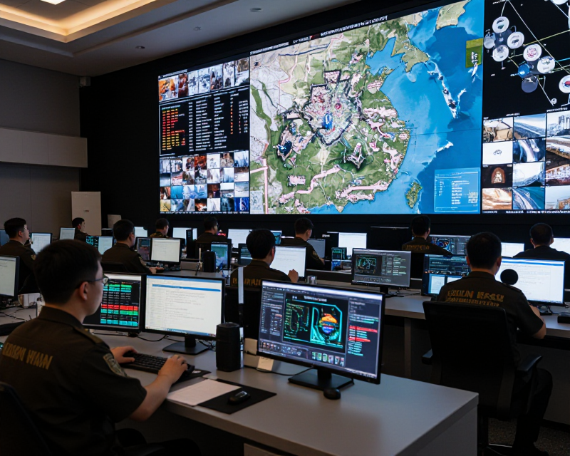 Modern Military Command Center